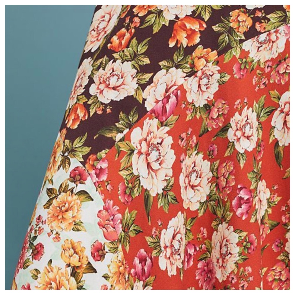 NEW Anthropologie Farm Rio Patchwork Skirt Z45-4 - Picture 4 of 7